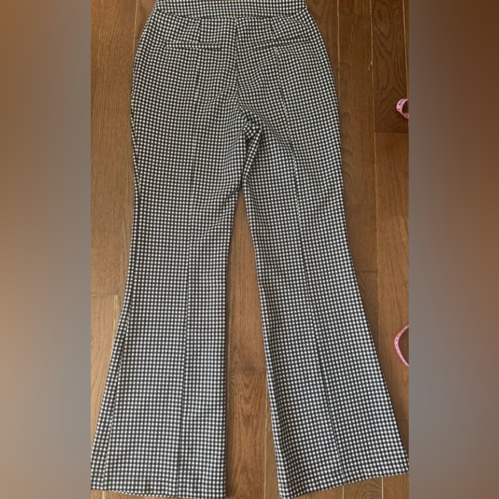Avec Les Filles Black and White Checkered Flare Pants - Picture 5 of 7